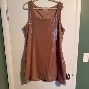 ABERCROMBIE & FITCH TAN SEQUIN DRESS
